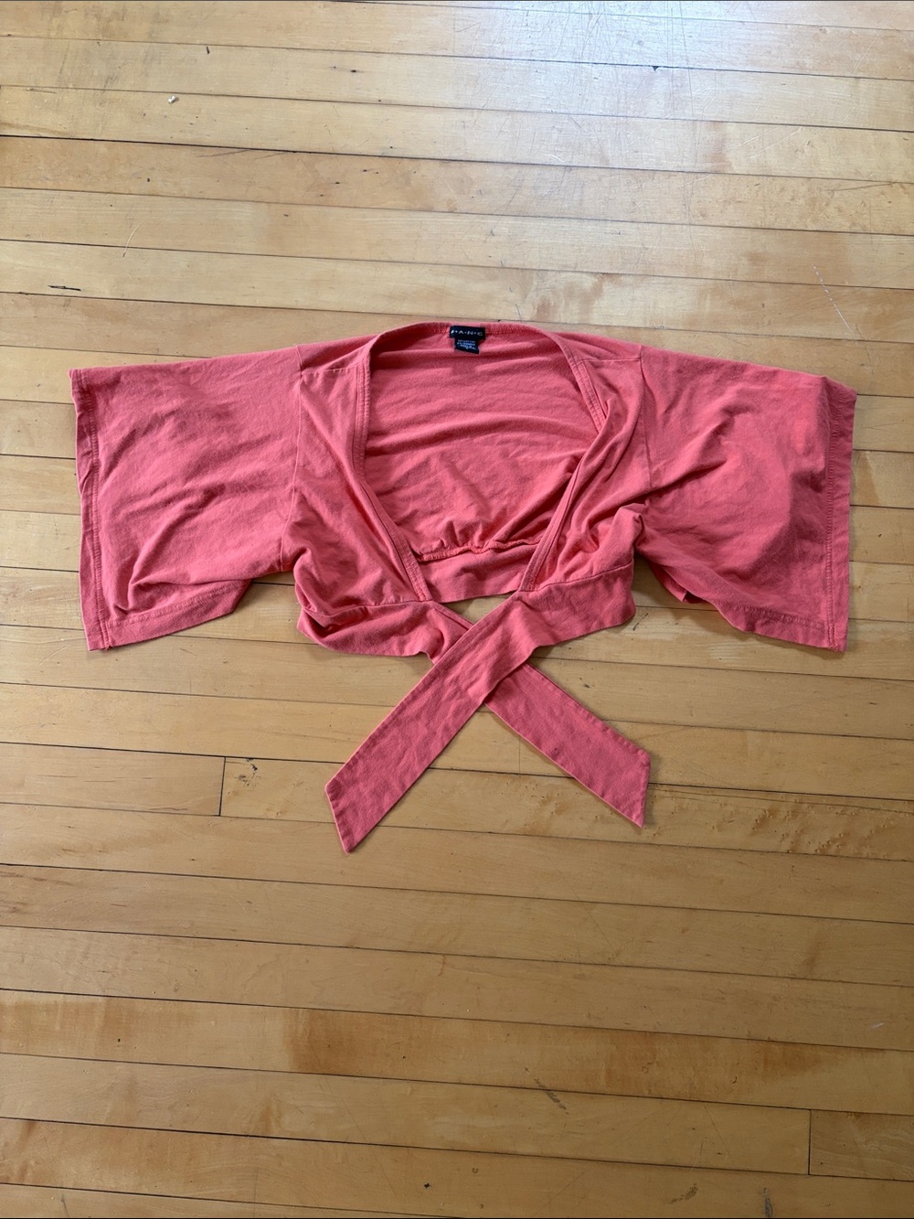 FANG Coral Wrap Crop Top
